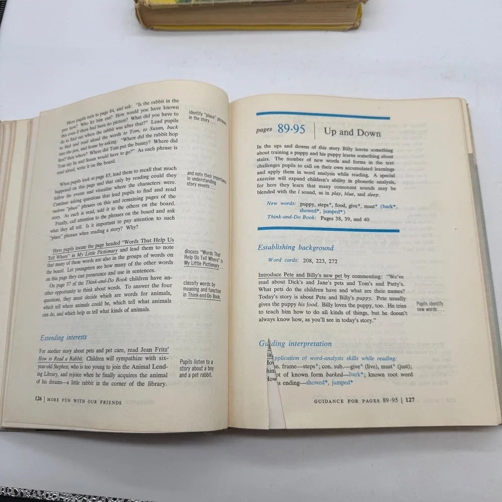 Vtg 1960s Fun With Our Friends & More Fun With Our Friends Teachers Edition Set